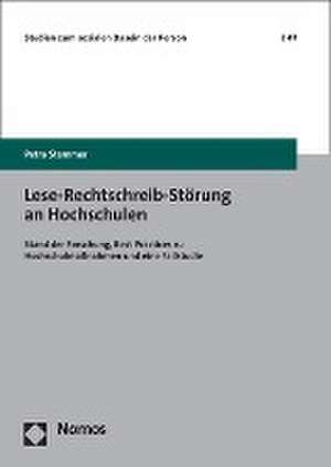 Lese-Rechtschreib-Störung an Hochschulen de Petra Stemmer