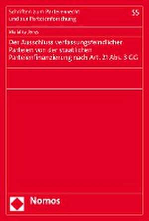 Der Ausschluss verfassungsfeindlicher Parteien von der staatlichen Parteienfinanzierung nach Art. 21 Abs. 3 GG de Malaika Jores