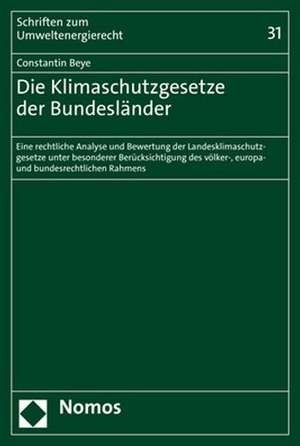 Beye, C: Klimaschutzgesetze der Bundesländer