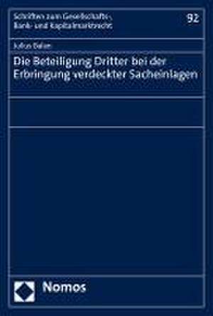 Die Beteiligung Dritter bei der Erbringung verdeckter Sacheinlagen de Julius Balan