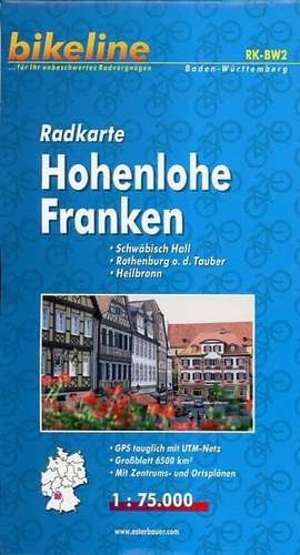 Bikeline Radkarte Deutschland Hohenlohe - Franken 1 : 75 000