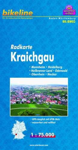 Bikeline Radkarte Deutschland Kraichgau 1 : 75 000 de Esterbauer Verlag