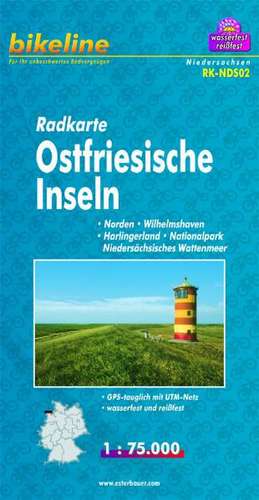 Bikeline Radkarte Deutschland Ostfriesische Inseln 1 : 75 000