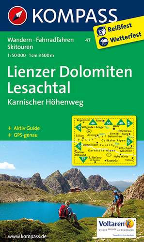 Lienzer Dolomiten - Lesachtal - Karnischer Höhenweg 1 : 50 000