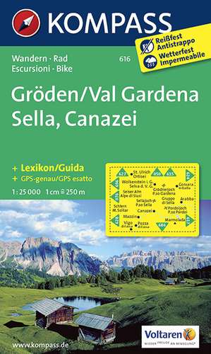 Gröden / Val Gardena, Sella, Canazei 1 : 25 000