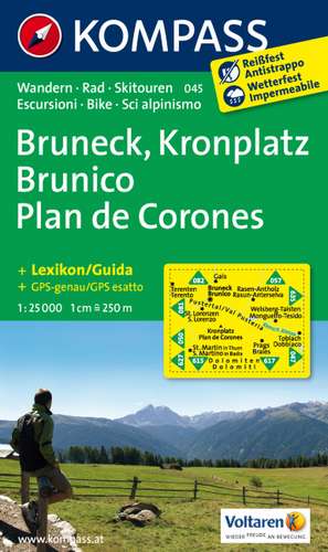 Bruneck - Kronplatz - Brunico - Plan de Corones 1 : 25 000