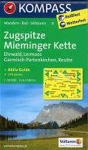 Zugspitze - Mieminger Kette - Ehrwald - Lermoos - Garmisch-Partenkirchen - Reut 1 : 50 000 de KOMPASS-Karten GmbH