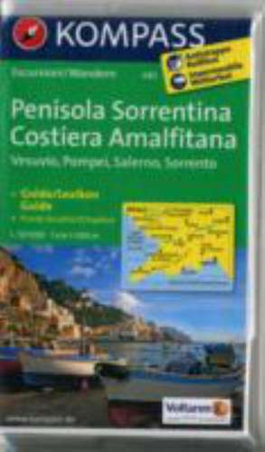 Halbinsel Sorrent /Penisola Sorrentina - Costiera Amalfitana - Vesuvio - Pompei - Salerno - Sorrento 1 : 50 000