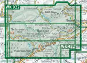 Semmering - Rax - Schneeberg - Schneealpe 1 : 50 000. WK 022