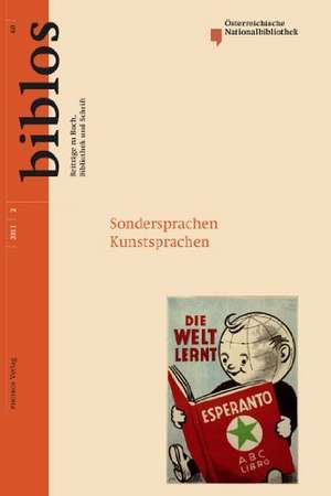 Sondersprachen Kunstsprachen