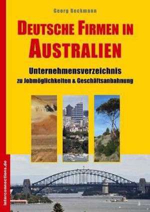 Deutsche Firmen in Australien de Georg Beckmann