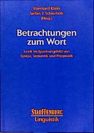 Betrachtungen zum Wort de Eberhard Klein