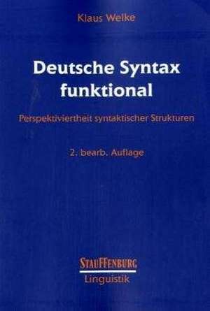 Deutsche Syntax funktional de Klaus Welke