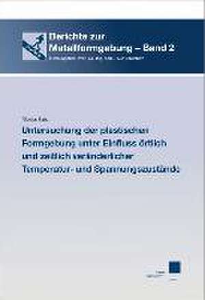 Untersuchung der plastischen Formgebung unter Einfluss örtlich und zeitlich veränderlicher Temperatur- und Spannungszustände de Nicolas Saba