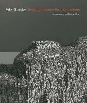 Peter Stauder. Bedeutungsraum - Raumbedeutung de Stephan Berg