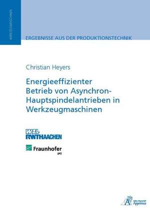 Energieeffizienter Betrieb von Asynchron-Hauptspindelantrieben in Werkzeugmaschinen de Christian Heyers