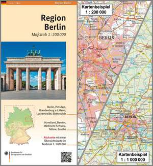 Regionalkarte 1 : 200 000 Region Berlin