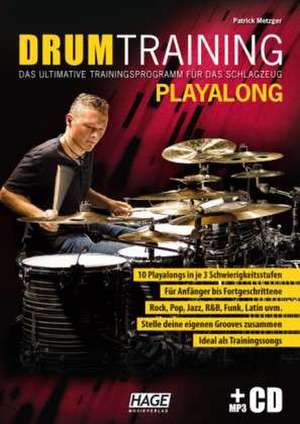 Drum Training Playalong + MP3-CD de Patrick Metzger