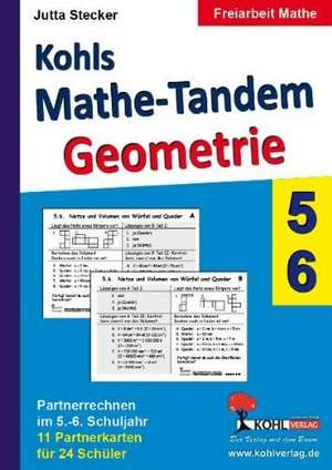 Kohls Mathe-Tandem / Geoemtrie 5.-6. Schuljahr de Jutta Stecker