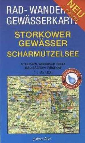 Rad-, Wander- und Gewässerkarte Storkower Gewässer, Scharmützelsee de Lutz Gebhardt