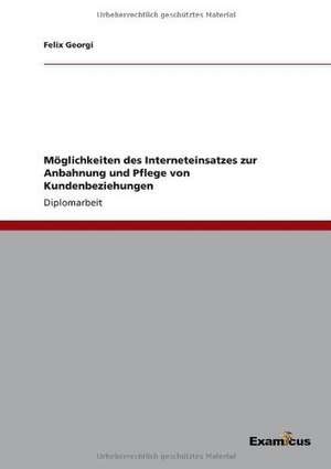 Möglichkeiten des Interneteinsatzes zur Anbahnung und Pflege von Kundenbeziehungen de Felix Georgi