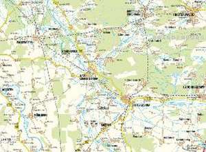 Naturpark Niederlausitzer Heidelandschaft - Kurstadt Bad Liebenwerda - Mühlberg - Schradenland 1:50 000