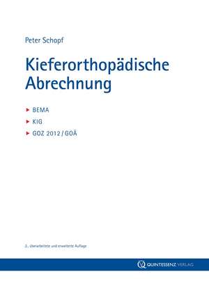 Kieferorthopädische Abrechnung de Peter Schopf