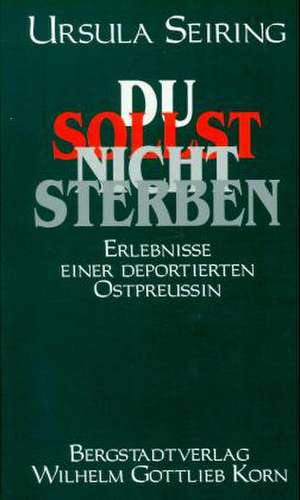 Du sollst nicht sterben de Ursula Seiring