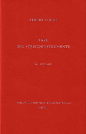 Taxe der Streichinstrumente de Albert Fuchs