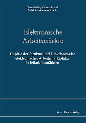 Elektronische Arbeitsmärkte de Claus Becher