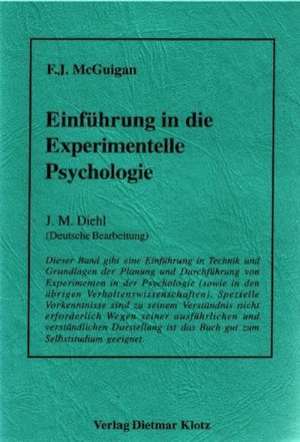 Einführung in die Experimentelle Psychologie de F. J. McGuigan