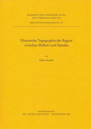 Historische Topographie der Region Zwischen Mallawi Und Samalut de Dieter Kessler