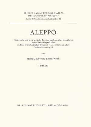 Aleppo de Heinz Gaube