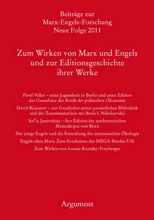 Zum Wirken von Marx und Engels und zur Editionsgeschichte ihrer Werke de Carl-Erich Vollgraf