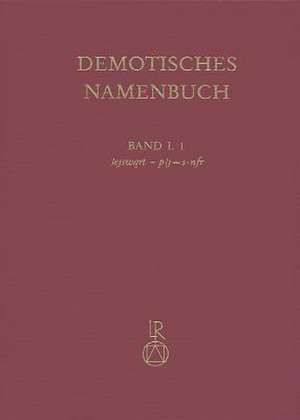 Demotisches Namenbuch Gesamtband