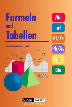 Duden Formeln und Tabellen für die Sekundarstufen I und II de Frank-Michael Becker