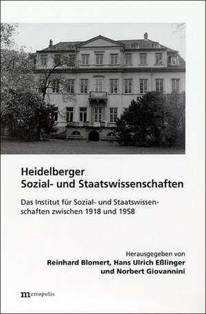 Heidelberger Sozial- und Staatswissenschaften de Reinhard Blomert