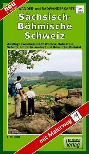 Wander- und Radwanderkarte Sächsisch-Böhmische Schweiz de Verlag Barthel