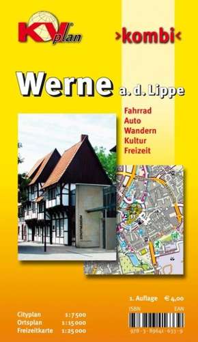 Werne an der Lippe, KVplan, Radkarte/Wanderkarte/Stadtplan, 1:25.000 / 1:15.000 / 1:7.500 de Sascha René Tacken