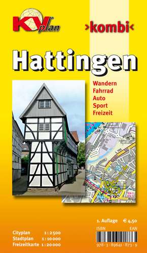 Hattingen, KVplan, Wanderkarte/Radkarte/Stadtplan, 1:20.000 / 1:10.000 / 1:2.500 de Sascha René Tacken