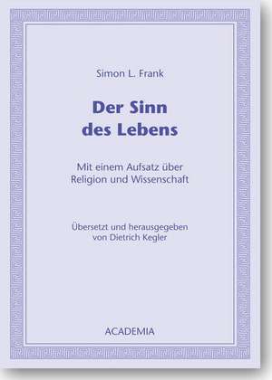 Der Sinn des Lebens de Simon L Frank