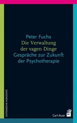 Die Verwaltung der vagen Dinge de Peter Fuchs