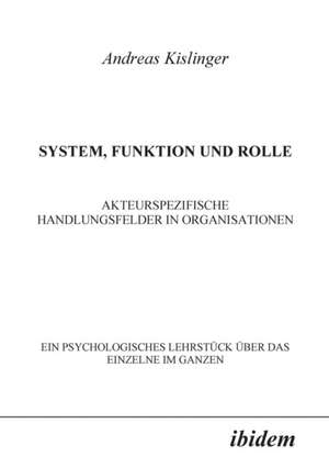 Kislinger, A: System, Funktion und Rolle. Akteurspezifische