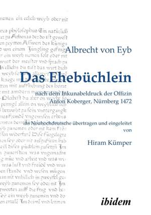 Das Ehebüchlein de Albrecht Von Eyb