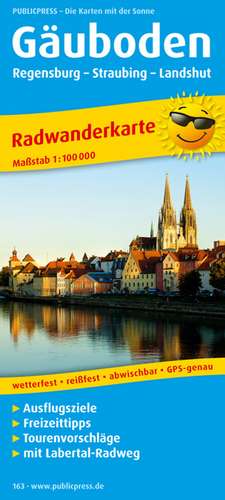 Regensburg - Straubing - Landshut. Radwanderkarte 1 : 100 000