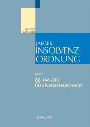 §§ 148-173; Insolvenzsteuerrecht de Diederich Eckardt