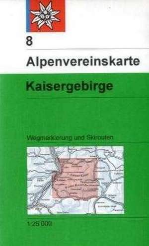 DAV Alpenvereinskarte 08 Kaisergebirge 1 : 25 000 mit Wegmarkierungen und Skirouten