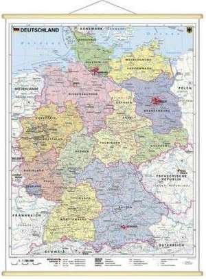 Deutschland, politisch 1 : 1 700 000. Wandkarte Mini-Format