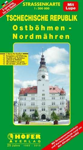 Höfer Tschechische Republik. CS003. Ostböhmen, Nordmähren 1 : 200 000. Straßenkarte de Klaus Höfer