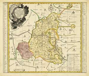 Historische Karte: Amt Wittenberg, Amt Gräfenhainichen und Amt Seyda 1749 (Plano) de Peter (der Jüngere) Schenk